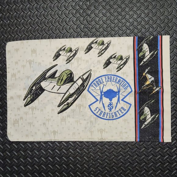 Vintage Star Wars Episode 1 Phantom Menace Double-sided Pillowcase 90s - Picture 2 of 2